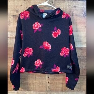 Victoria's Secret PINK rose sweater crop hoodie
